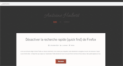 Desktop Screenshot of antoinehabert.com
